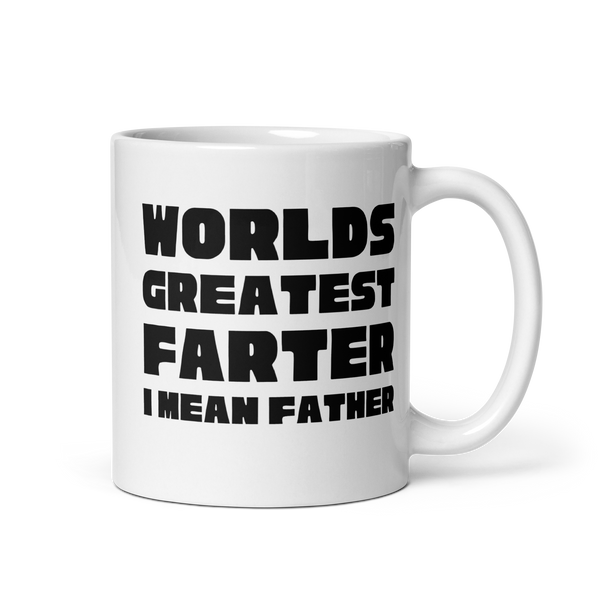 World's Greatest Farter White glossy mug